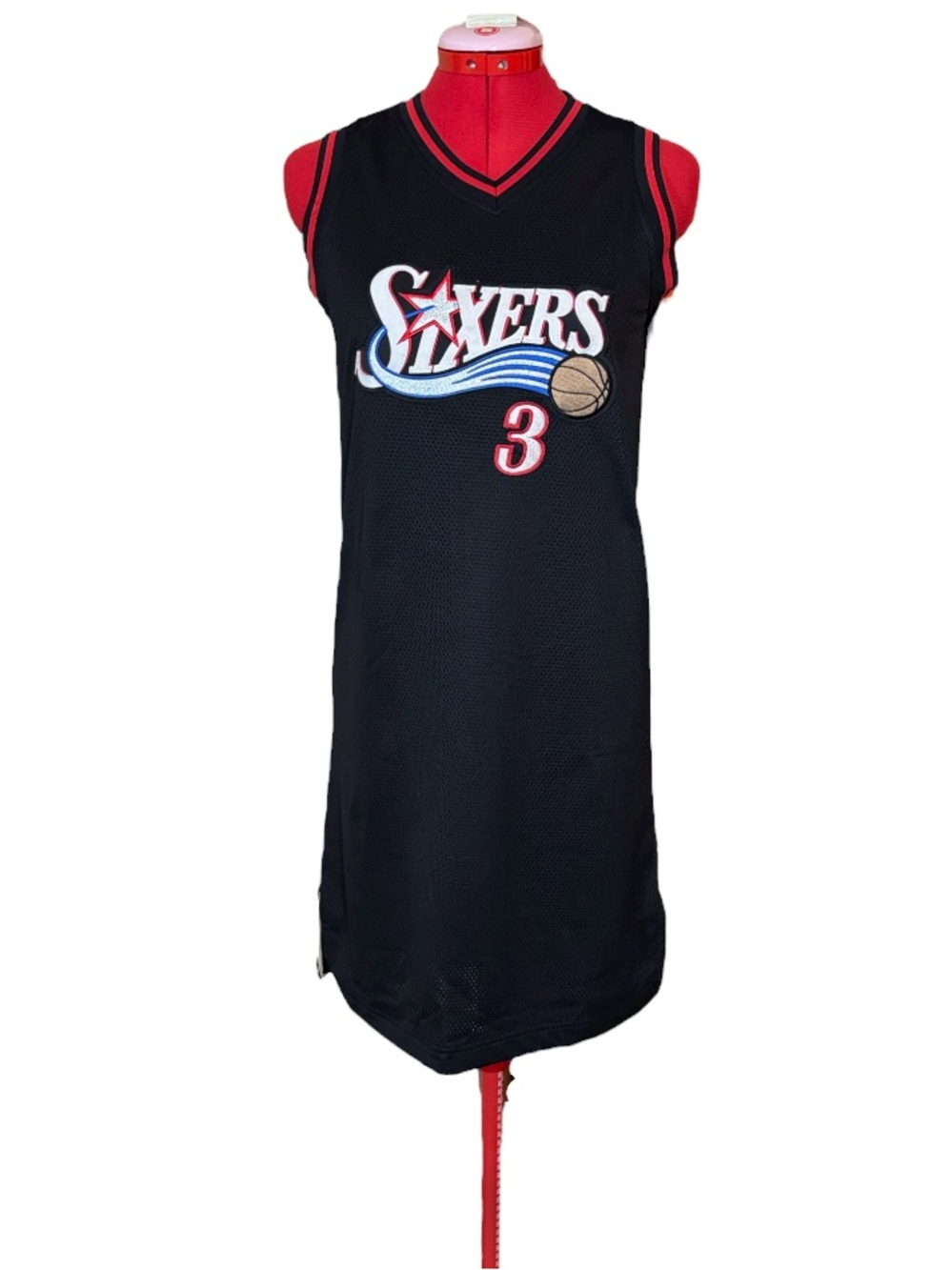 Reebok NBA Philadelphia 76ers Sixers Iverson  Basketball Jersey Dress Size Small